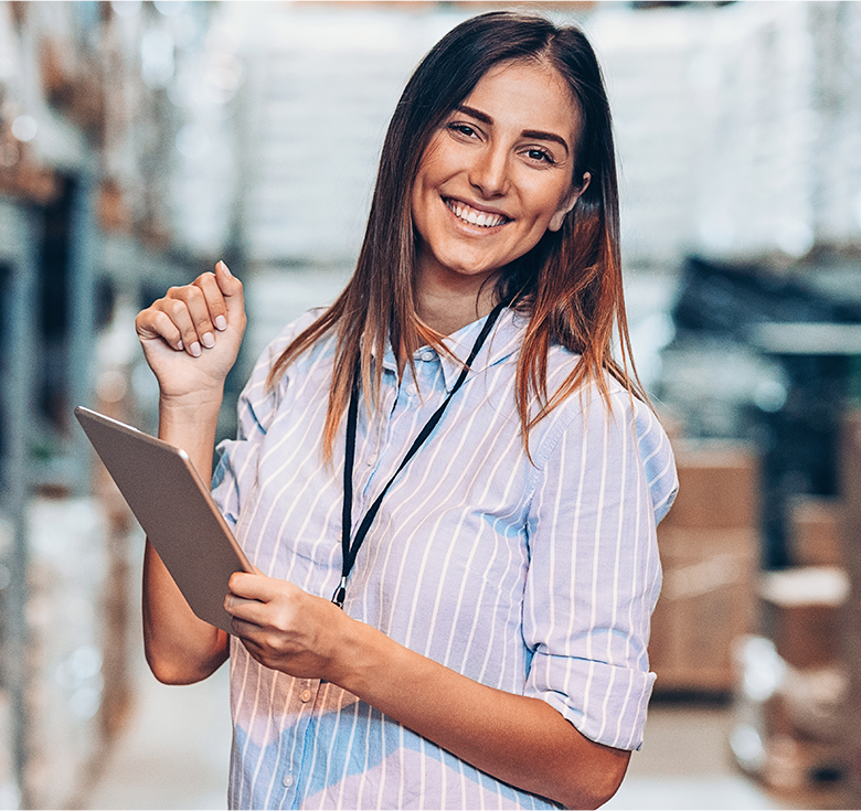 Image: Sales representative in warehouse